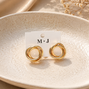 Latest Design Gold-Tone Statement Earrings