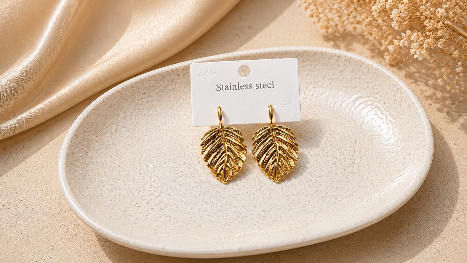 Golden Leaf Earrings – Latest Design