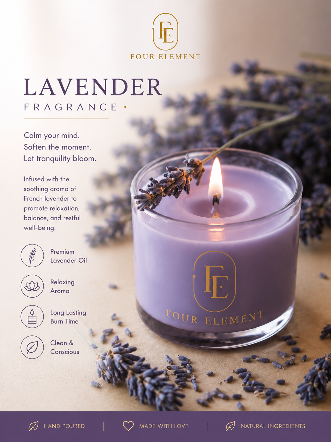Lavender Fragrance Candle