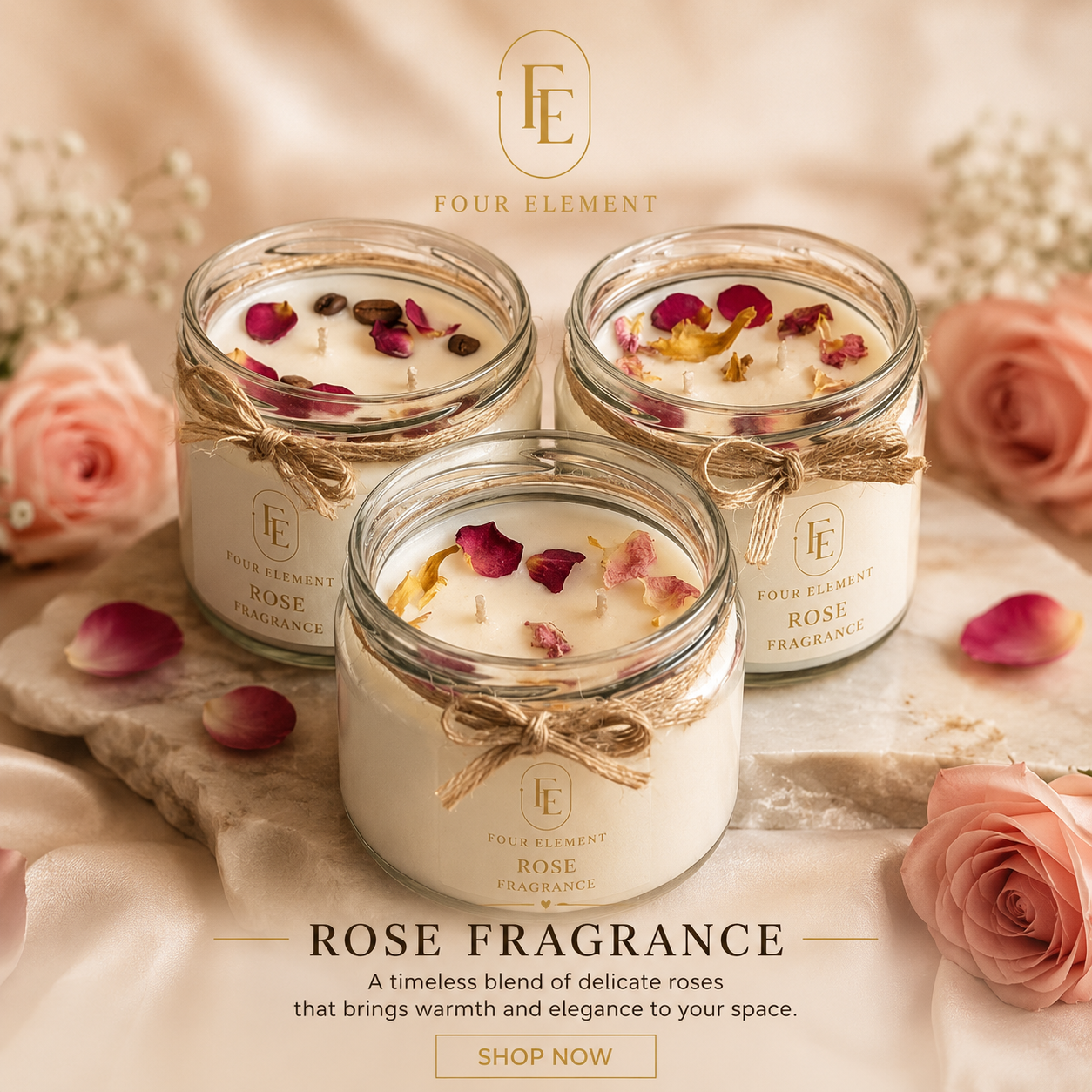 Rose Fragrance Candle